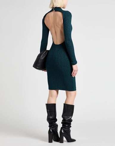 Woman Midi dress Dark green Size XS Polyester