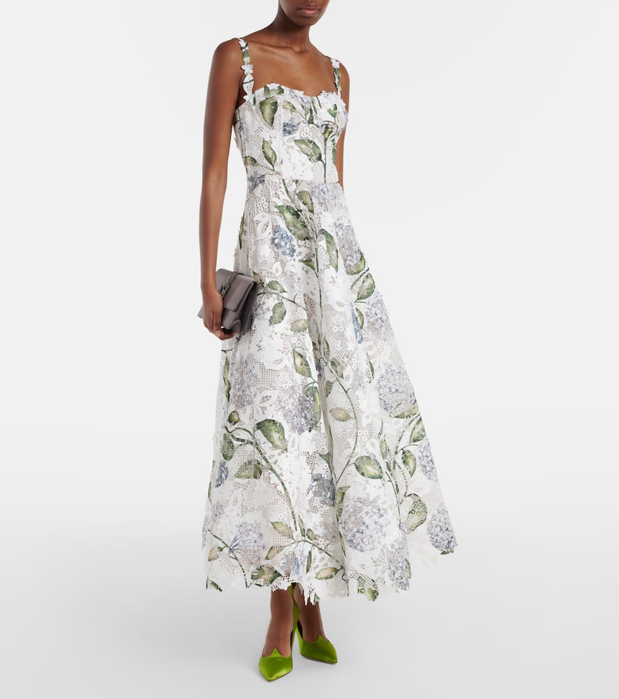 Floral bustier gown