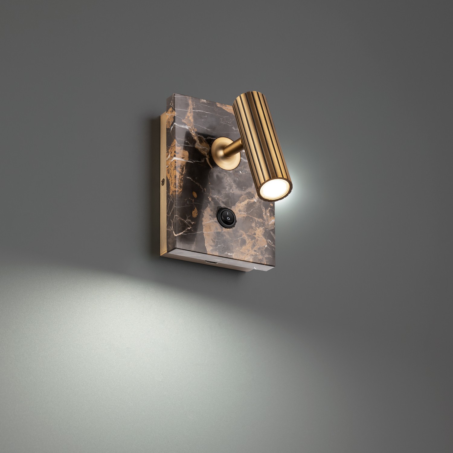 Black & Aged Brass LED Task & Reading Bed Light from the Nexus Collection