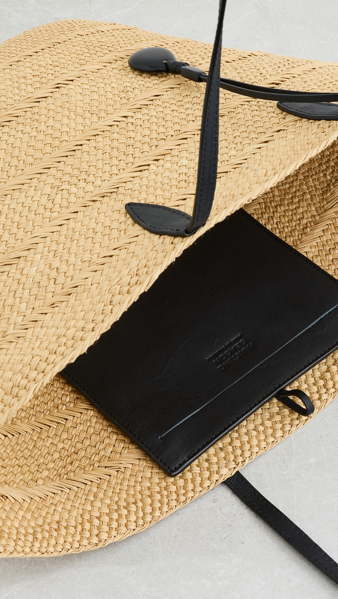 The Large Trapeze Basket Tote Bag Taupe/Black One Size