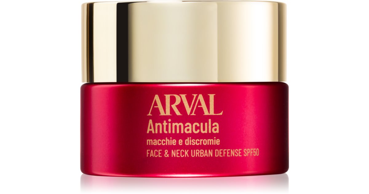 Arval Antimacula Face & Neck Urban Defense SPF 50 Protective Crea