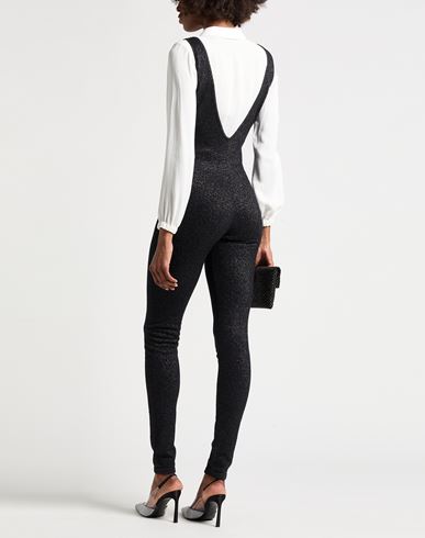 Woman Jumpsuit Black Size M Polyamide, Metallic fiber