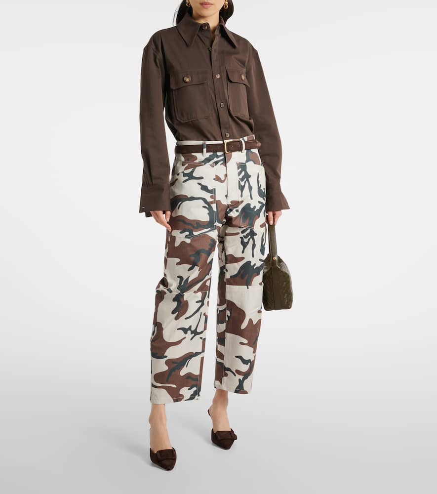 Shon camouflage cotton cargo pants