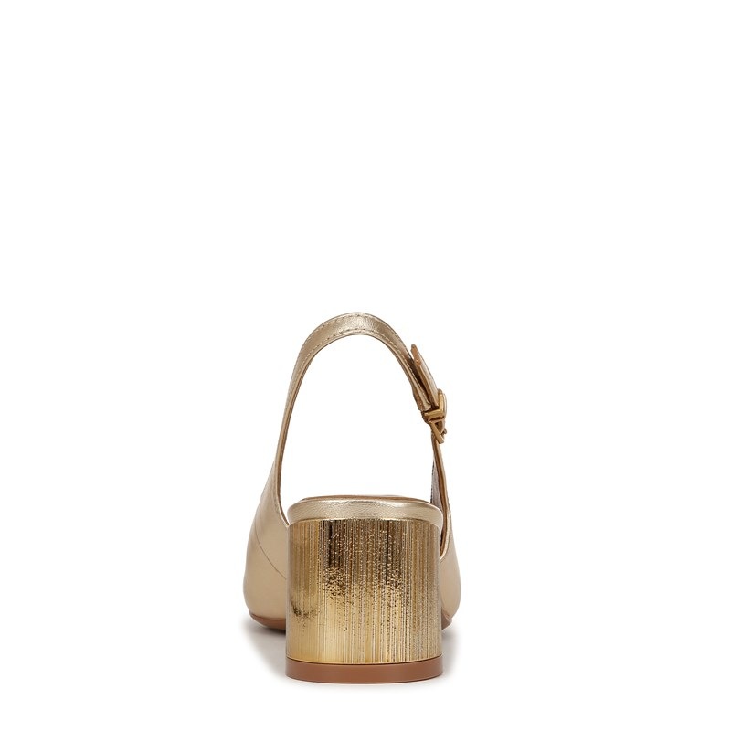 Women's Lane Slingback Pump Shoes (Dark Gold Leather)