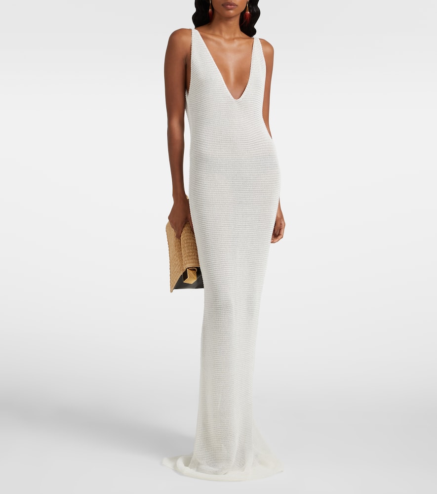 Lamé maxi dress