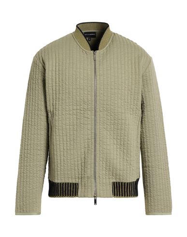 Man Jacket Sage green Size S Cotton, Polyester, Elastane