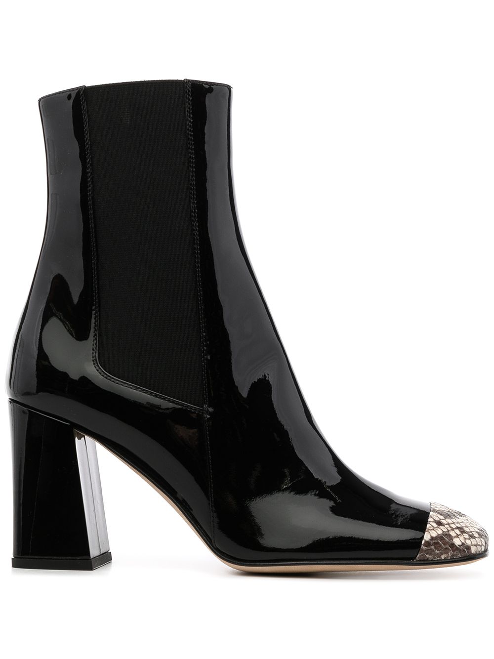 Contrasting toecap boots - Black