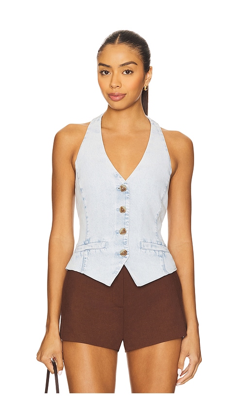 Lovers and Friends Astrid Top in Light Indigo.  XXS also in L, M, S
