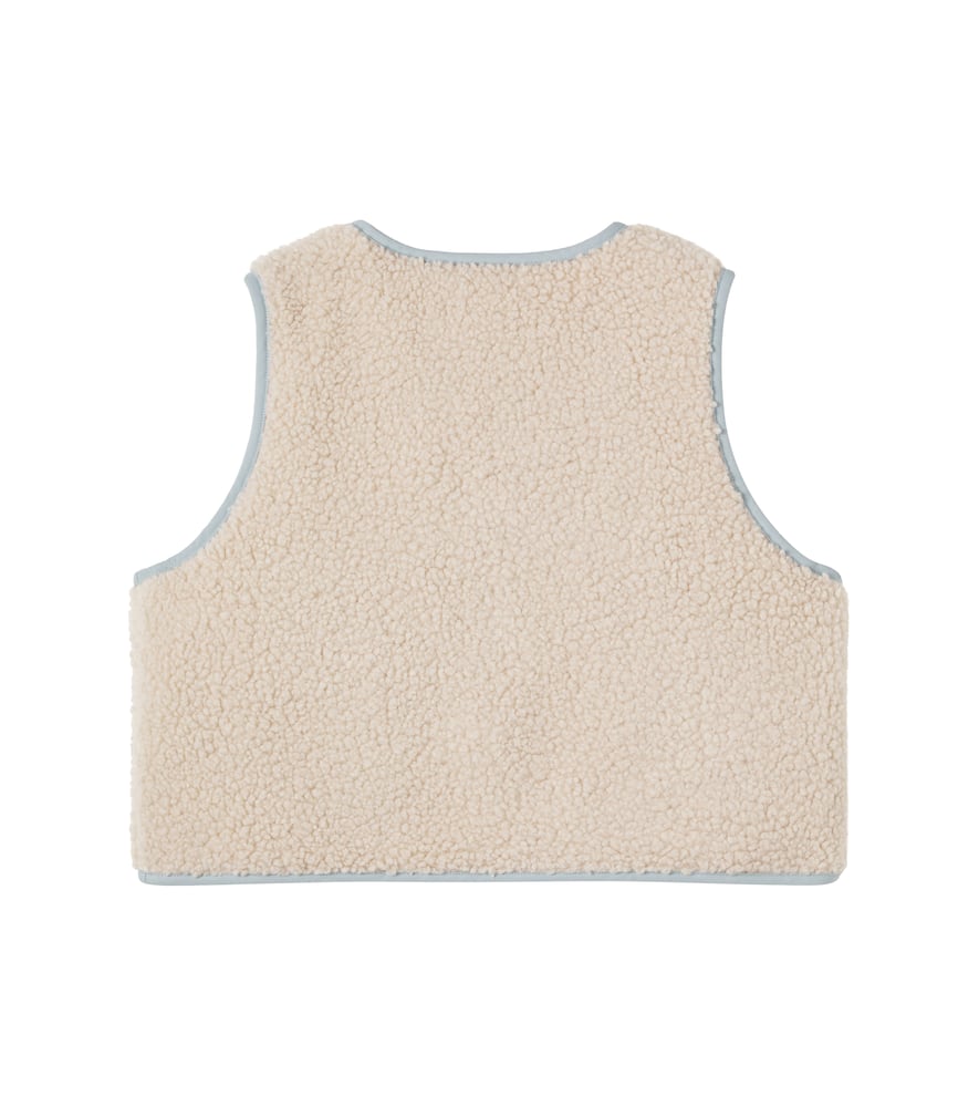 Embroidered padded teddy vest