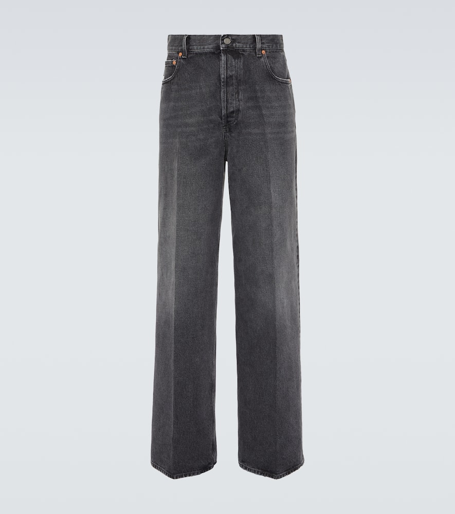High-rise wide-leg jeans