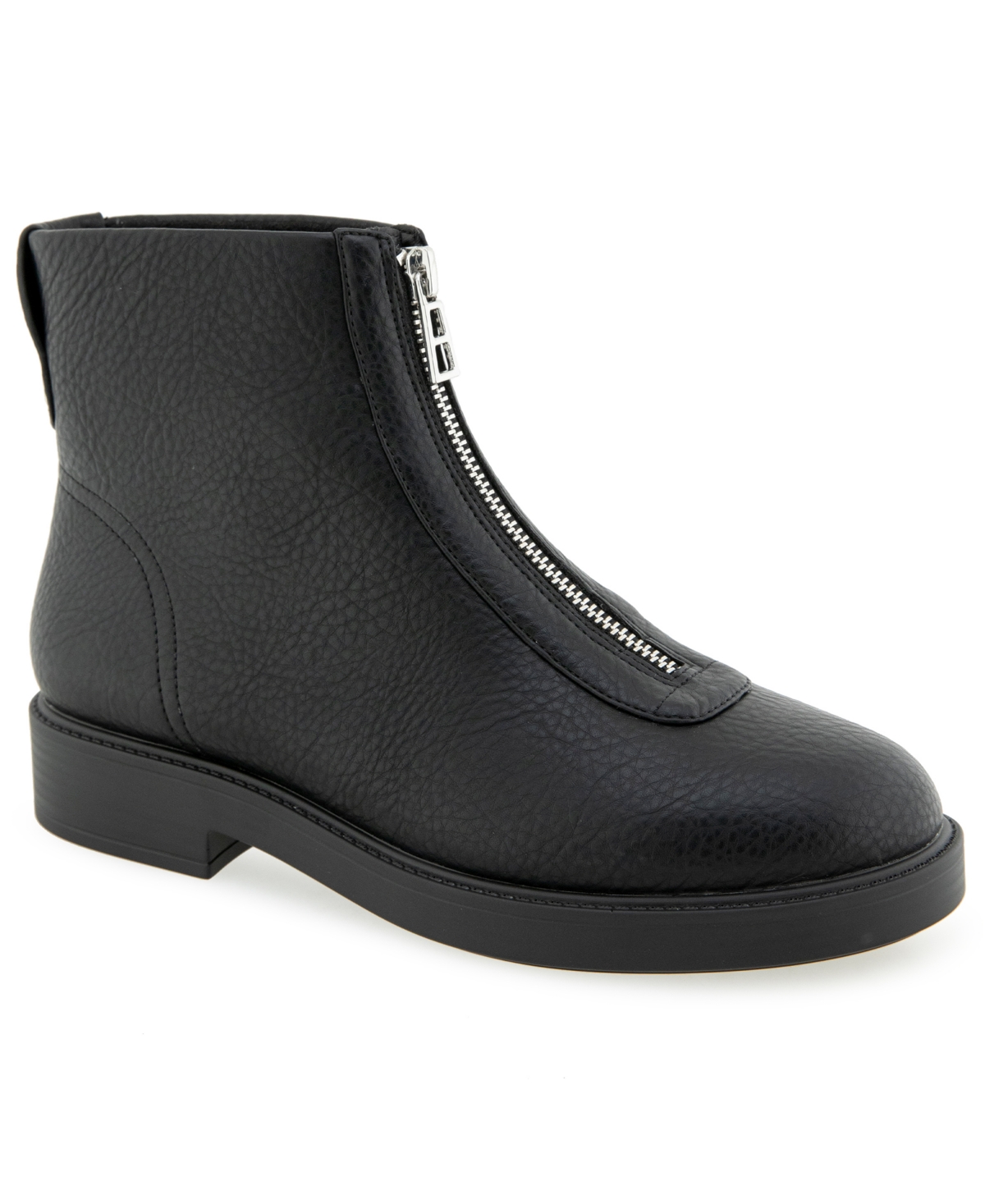 Women's Poshia Chelsea Bootie - Black faux tumbled nubuck