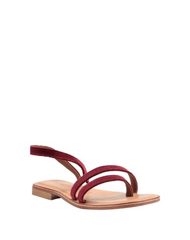 Woman Thong sandal Burgundy Size 6 Textile fibers