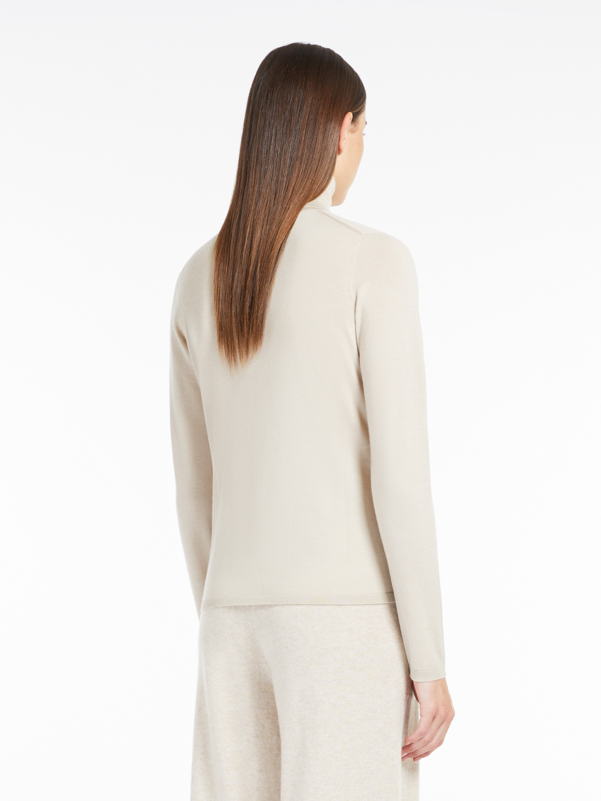 Beige High-neck Sweater