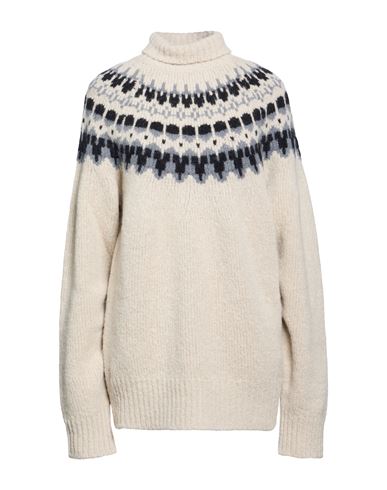 Woman Turtleneck Beige Size L Alpaca wool, Polyamide, Wool, Elastane