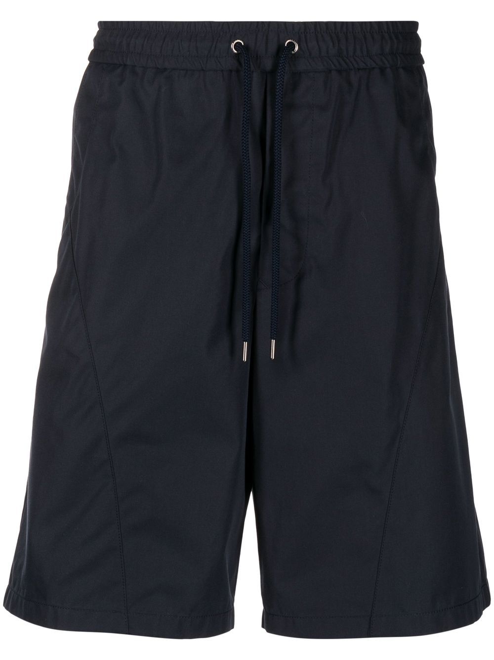 Drawstring organic cotton track shorts - Blue