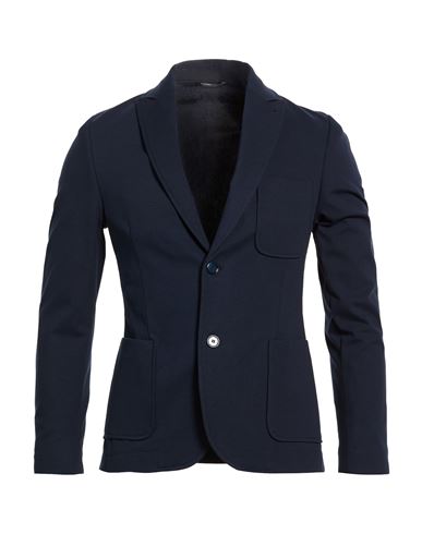Man Blazer Midnight blue Size 36 Cotton, Polyamide, Elastane