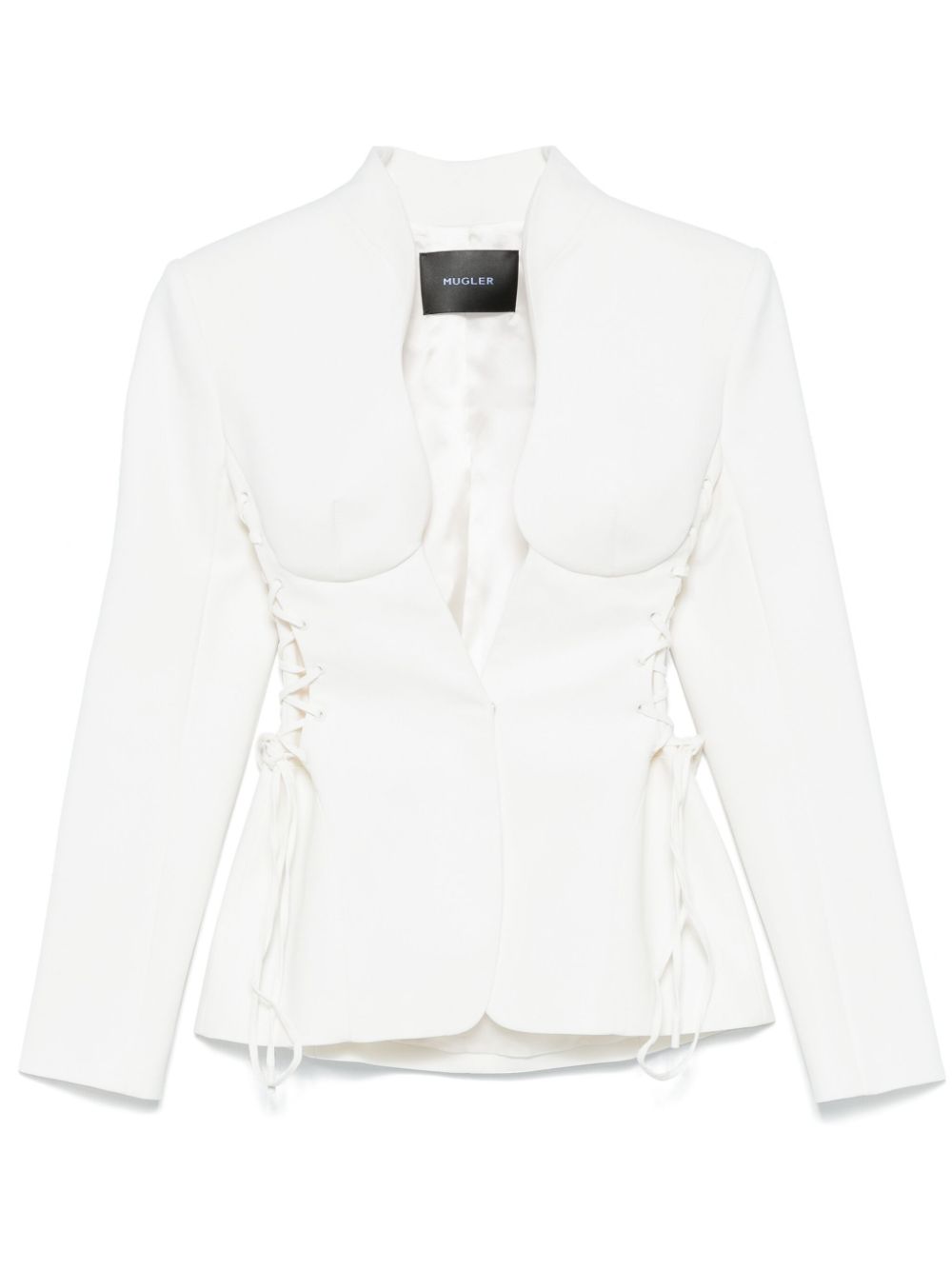 Laced-up jacket - White