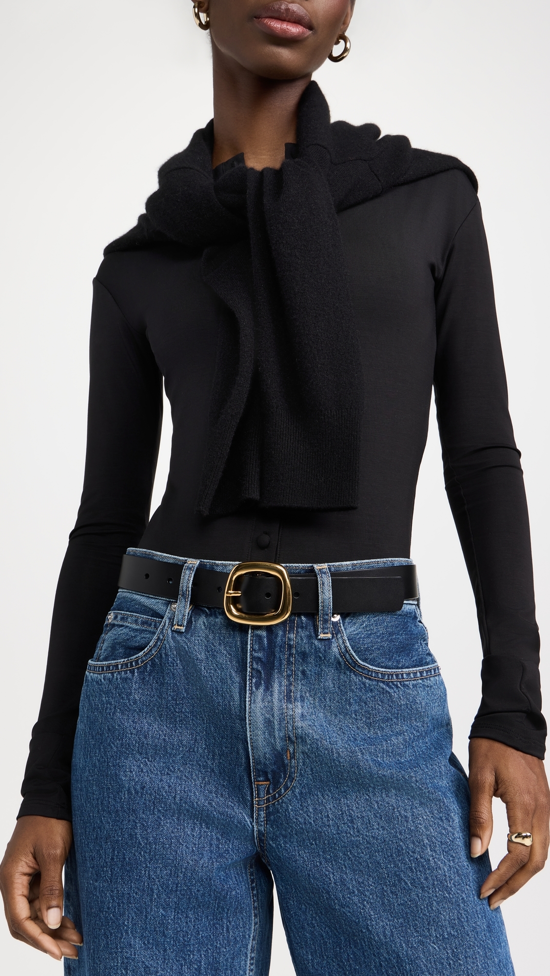 Puffy Buckle Belt True Black