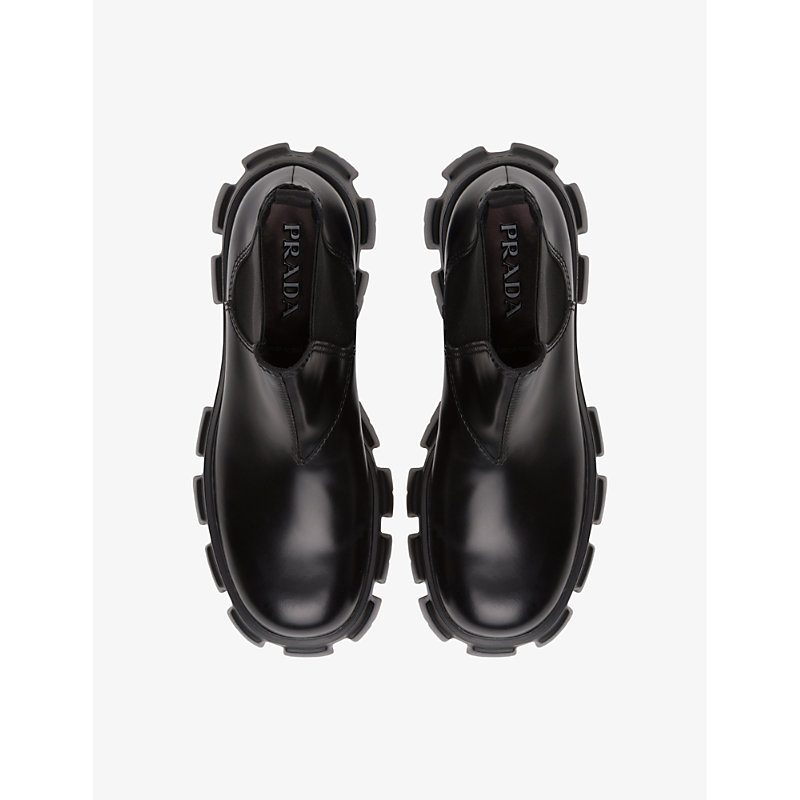 Mens Black Monolith Chunky-sole Chelsea Boots