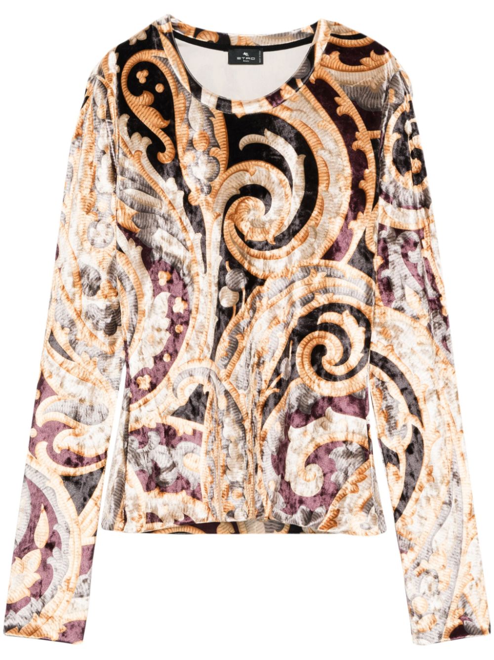 Graphic-print top - Gold
