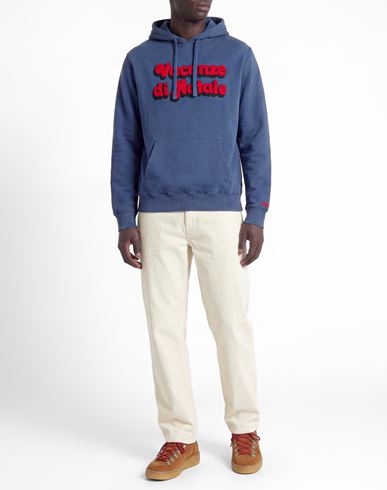 Vacanze Di Natale Man Sweatshirt Slate blue Size M Cotton