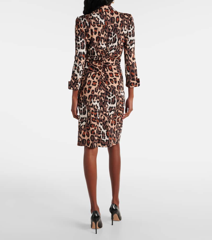 Diane von Furstenberg Sheska leopard-print midi dress
