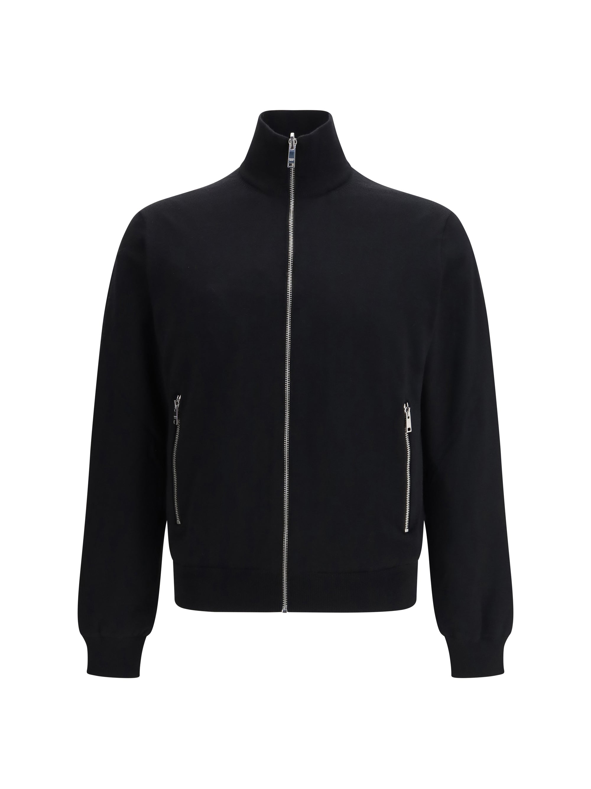 Reversible Wool and Re-Nylon Jacket — Black