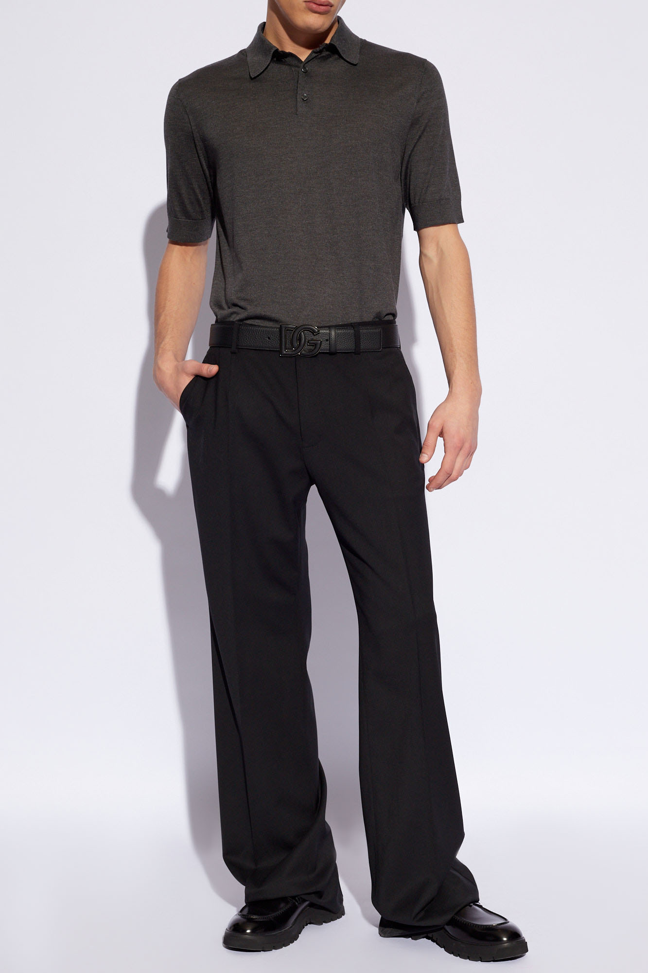 Wool Trousers, Men's, Grey