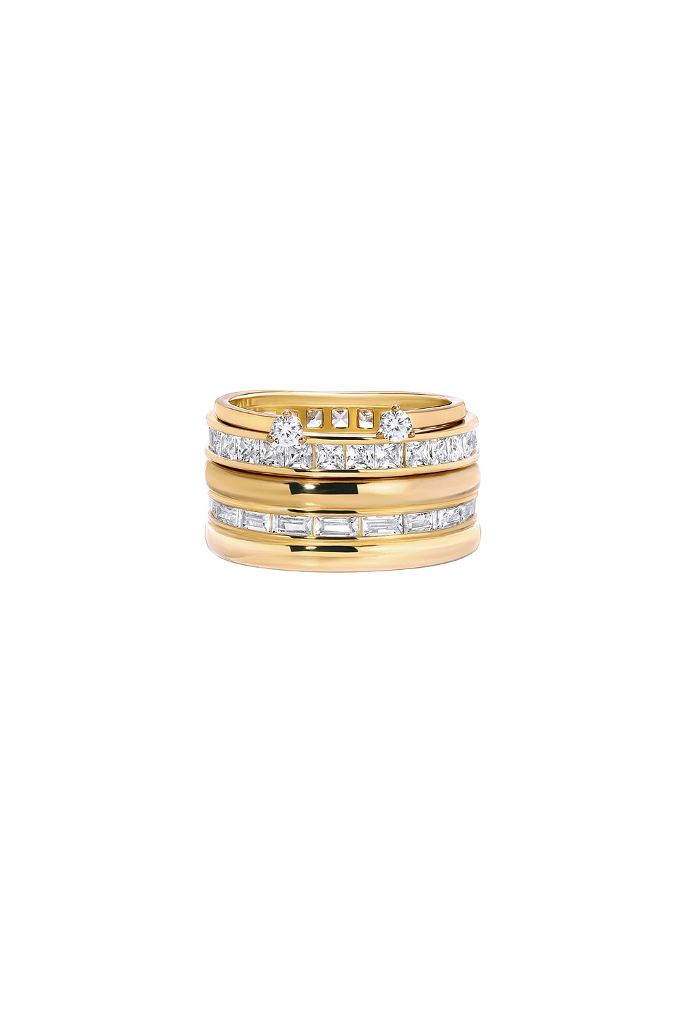 MEGA The Eternity Stack in 14k Gold Plated - Metallic Gold. 5 also in