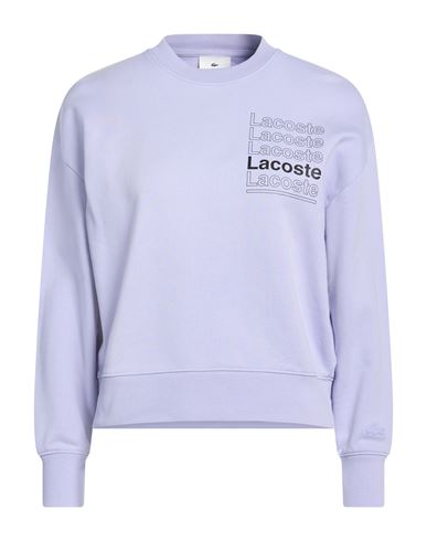 Lacoste L!ve Woman Sweatshirt Lilac Size 2 Cotton