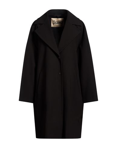 Woman Overcoat & Trench Coat Black Size 14 Polyester