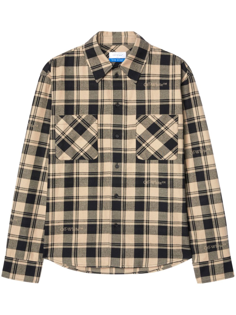 Plaid flannel shirt - Neutrals