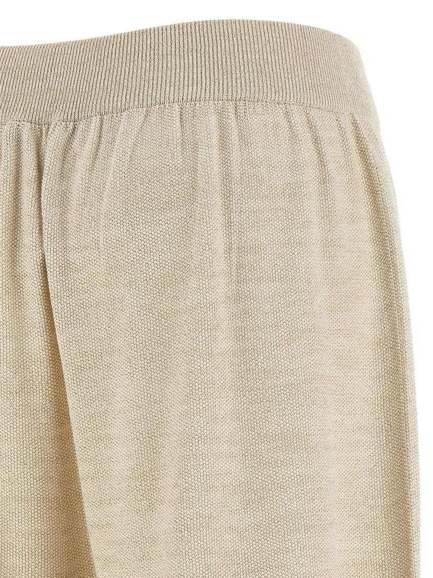 Lamé Thread Trousers Pants Gold