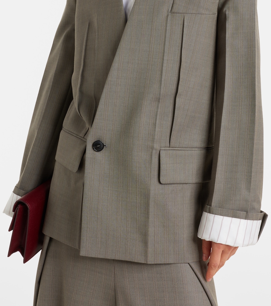 Herringbone virgin wool blazer