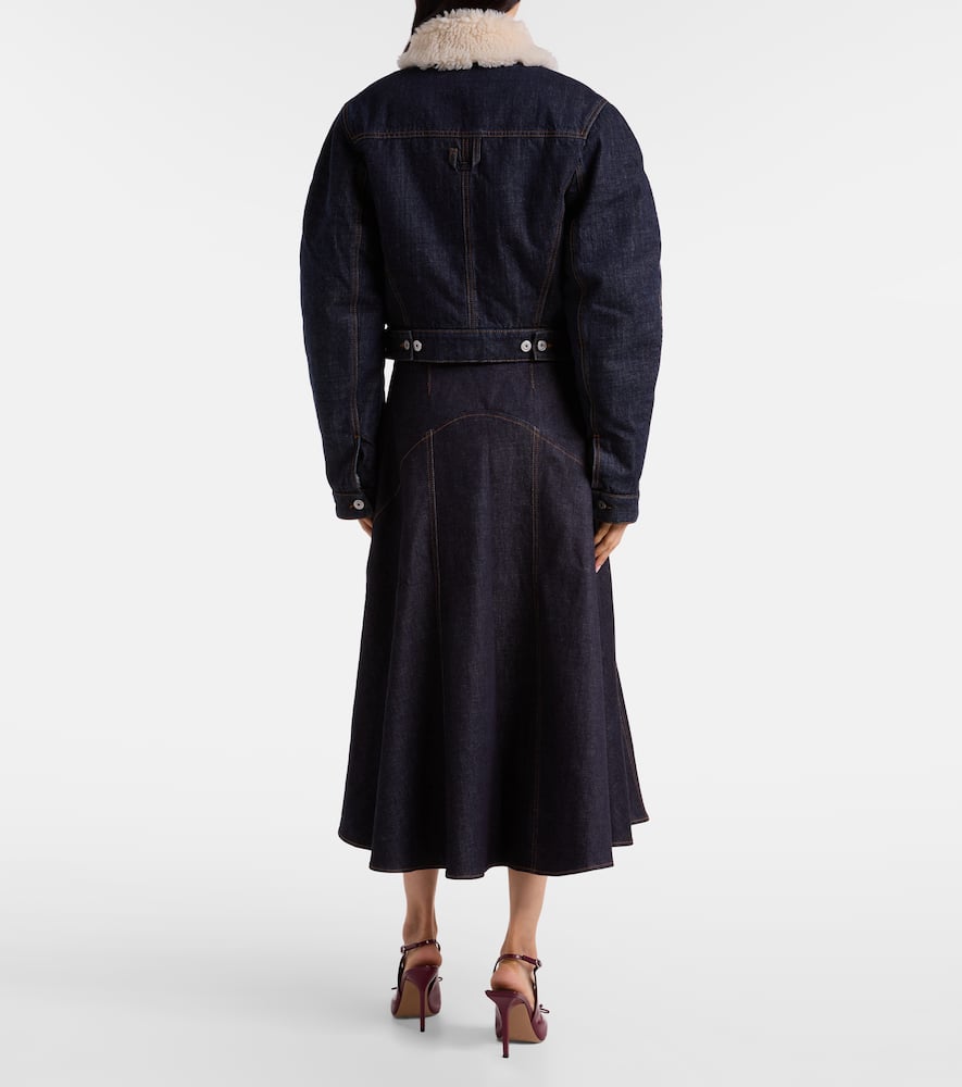 Denim blouson jacket