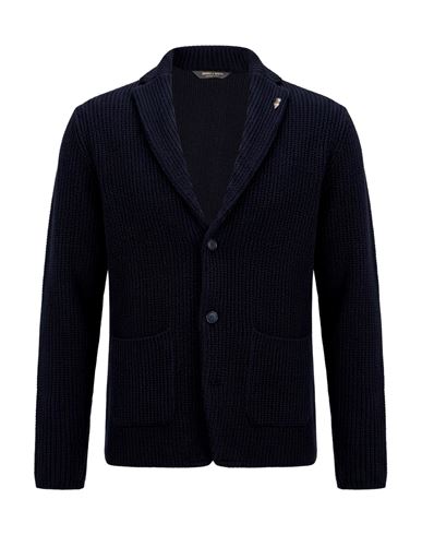 Man Blazer Midnight blue Size L Acrylic, Virgin Wool