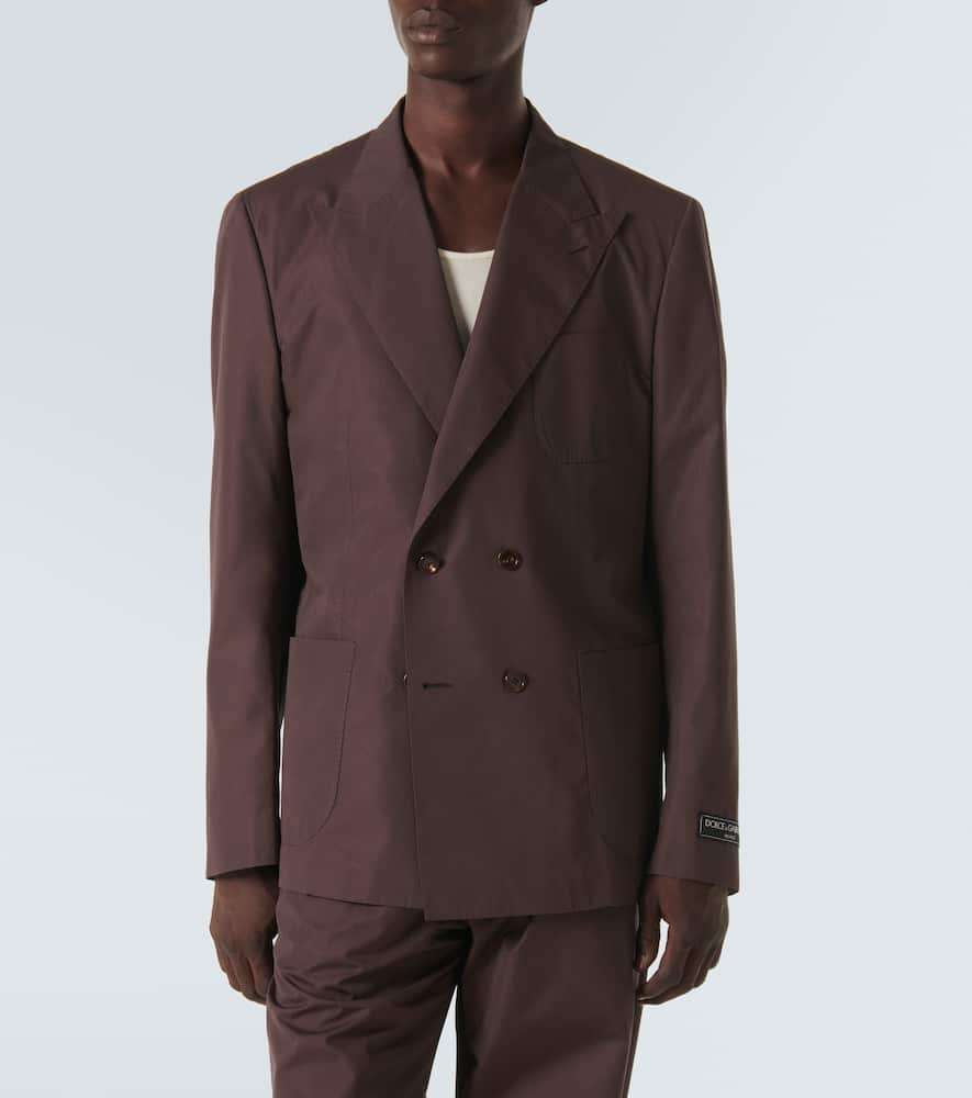 Cotton and silk blazer