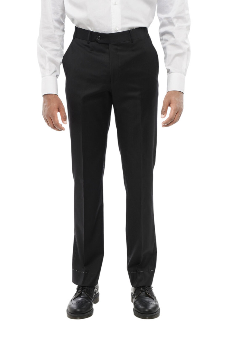 Black Flat Front Pants