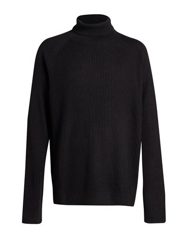Man Turtleneck Black Size L Acrylic, Cotton