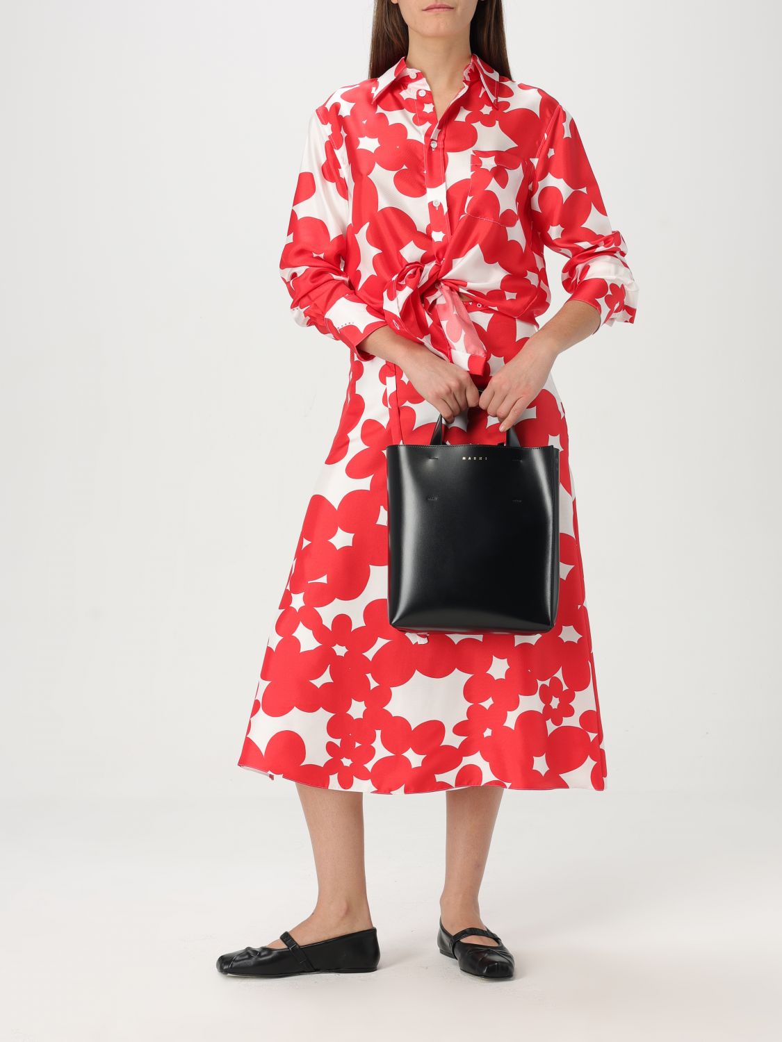 Floral-print shirt - Red