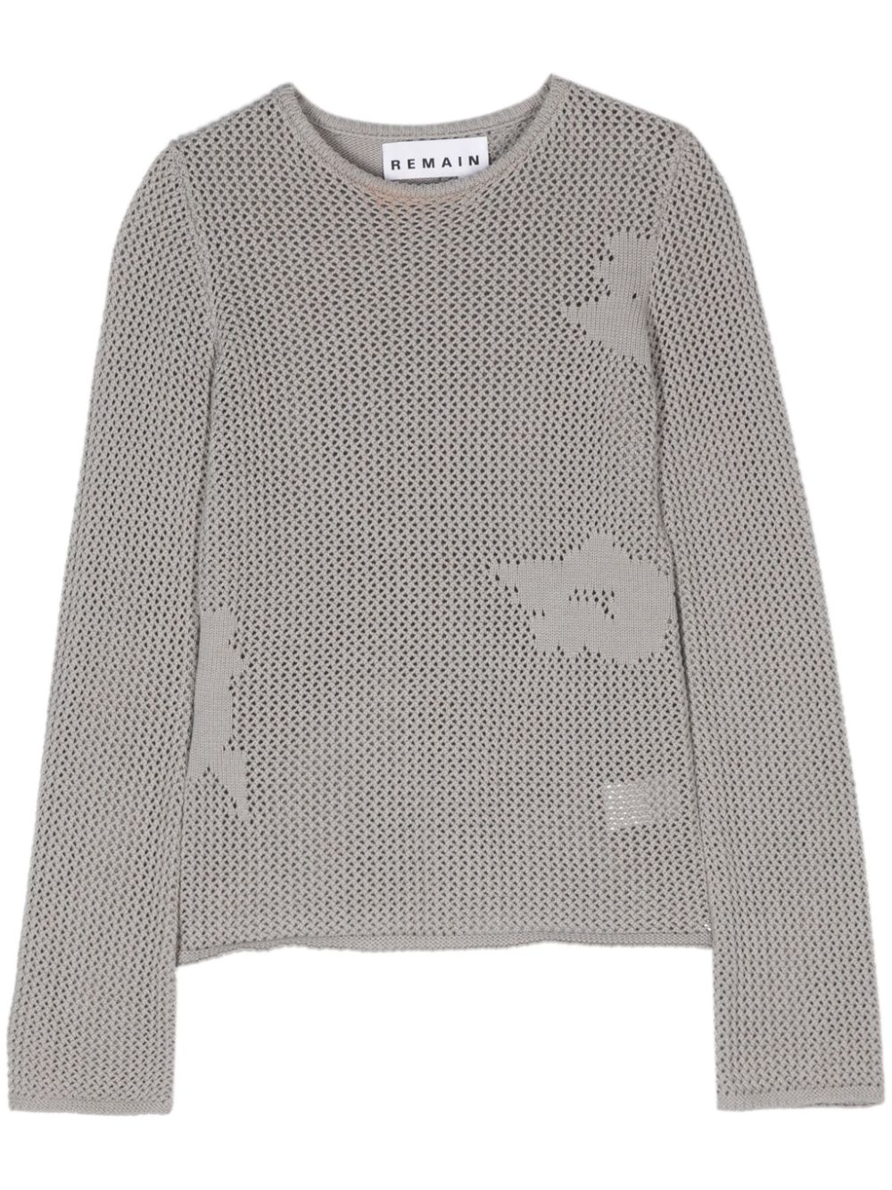 Heva crochet-knit jumper - Grey