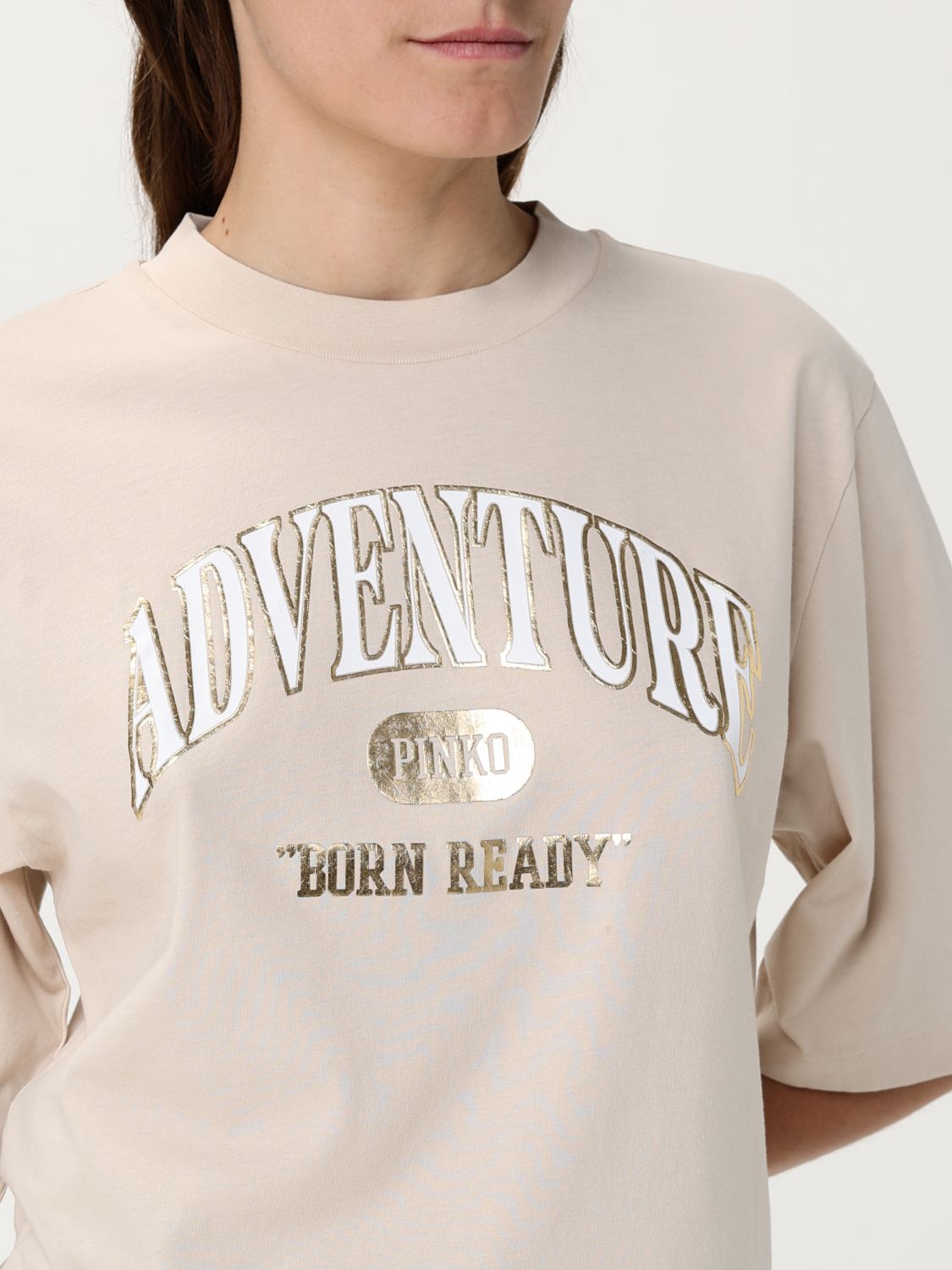T-Shirt PINKO Woman color Beige