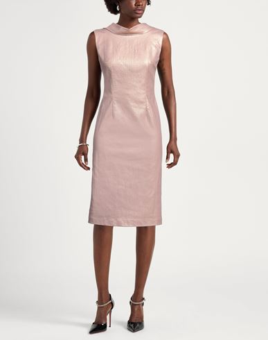 Woman Midi dress Antique rose Size M Cotton, Polyester, Polyurethane, Elastane