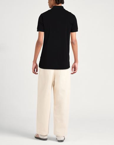 Man Polo shirt Black Size L Cotton, Elastane