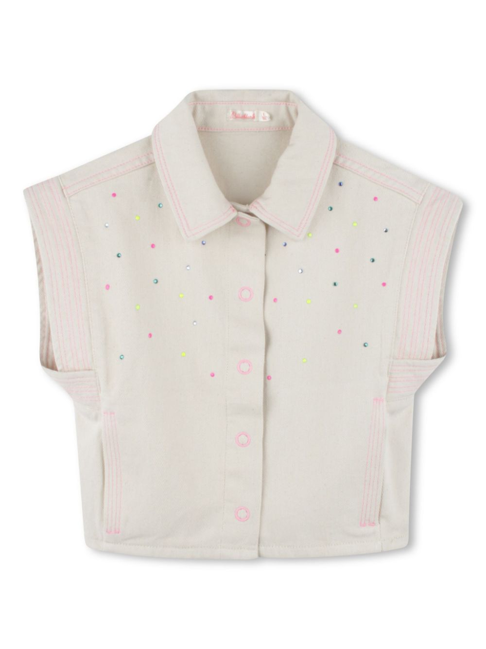 Crystal-embellished gilet - Neutrals