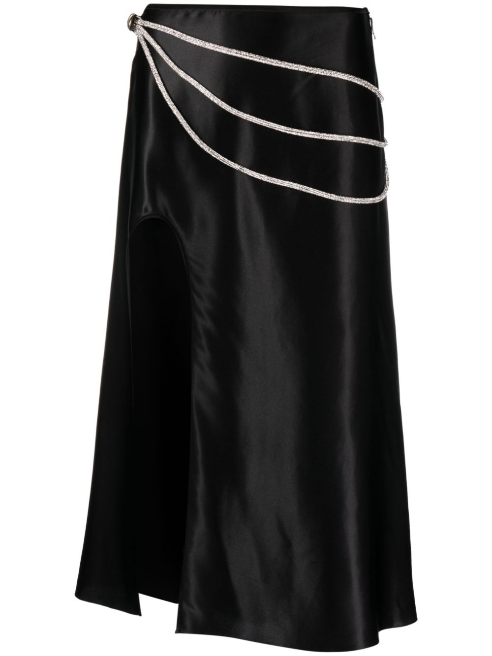 Laetitia rhinestone-embellished midi skirt - Black