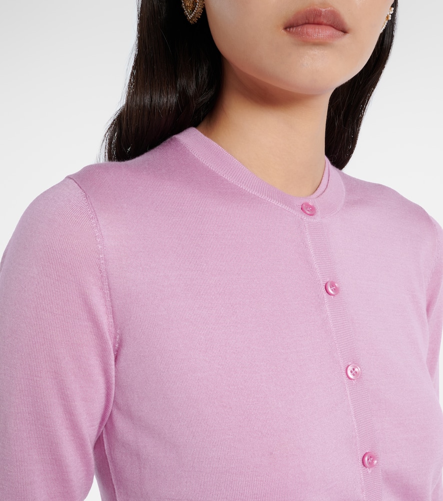 Cashmere and silk cardigan