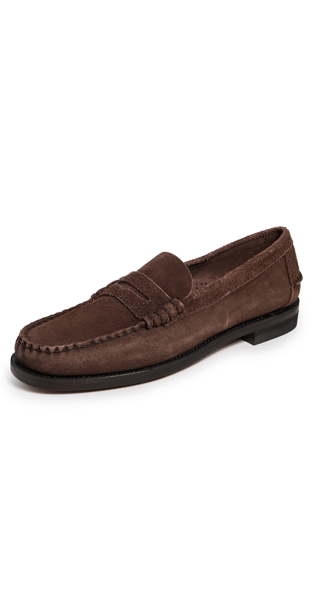 Classic Dan Flesh Out Suede Loafers Dark Brown