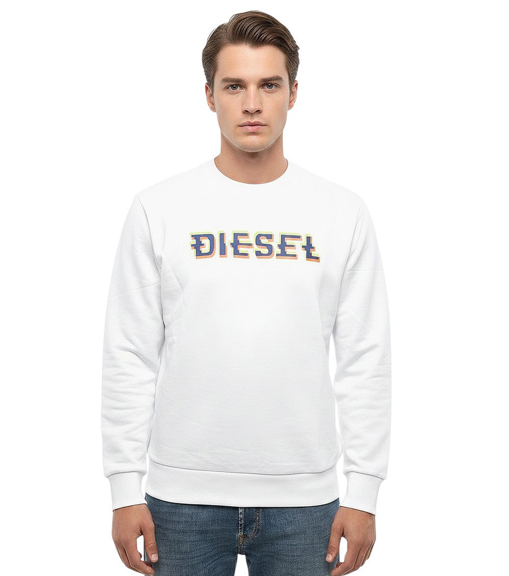 White Graphic Logo Sweatshirt