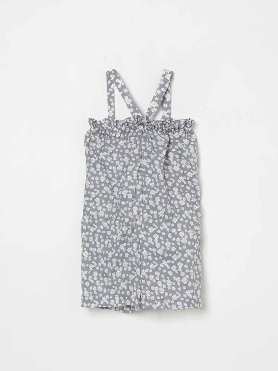 Floral-print cotton romper - Grey